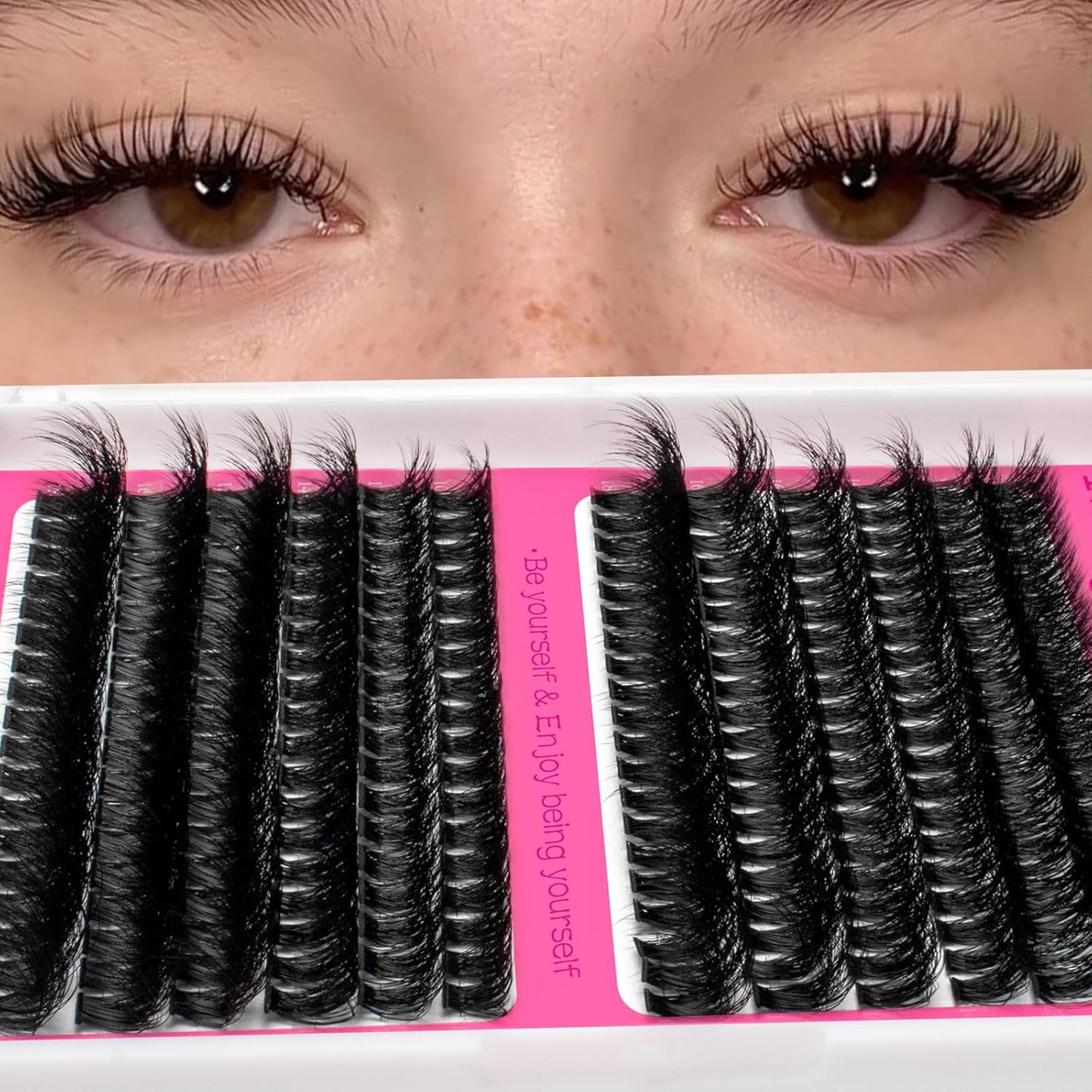 MilyBest Lash Clusters Kit 60D 80D Fluff Cluster Eyelash Extensions