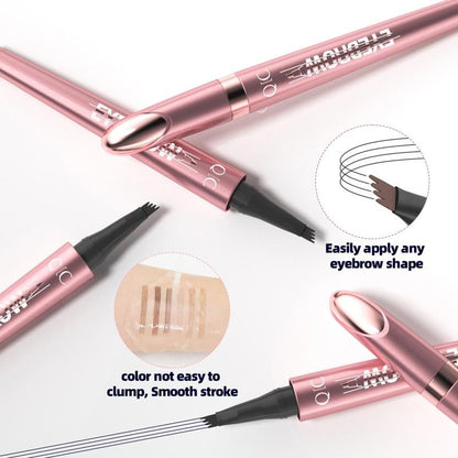🔥🔥3D Waterproof Microblading Eyebrow Pen 4 Fork Tip Tattoo Pencil