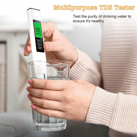 2025 All-New 4 in 1 Tds Meter Digital Water Tester - Accurate and Reliable TDS EC & Temp(°C,°F) Meter - 0-9999ppm - Professional Testing for Drinking Water, RO/DI System, Aquariums etc
