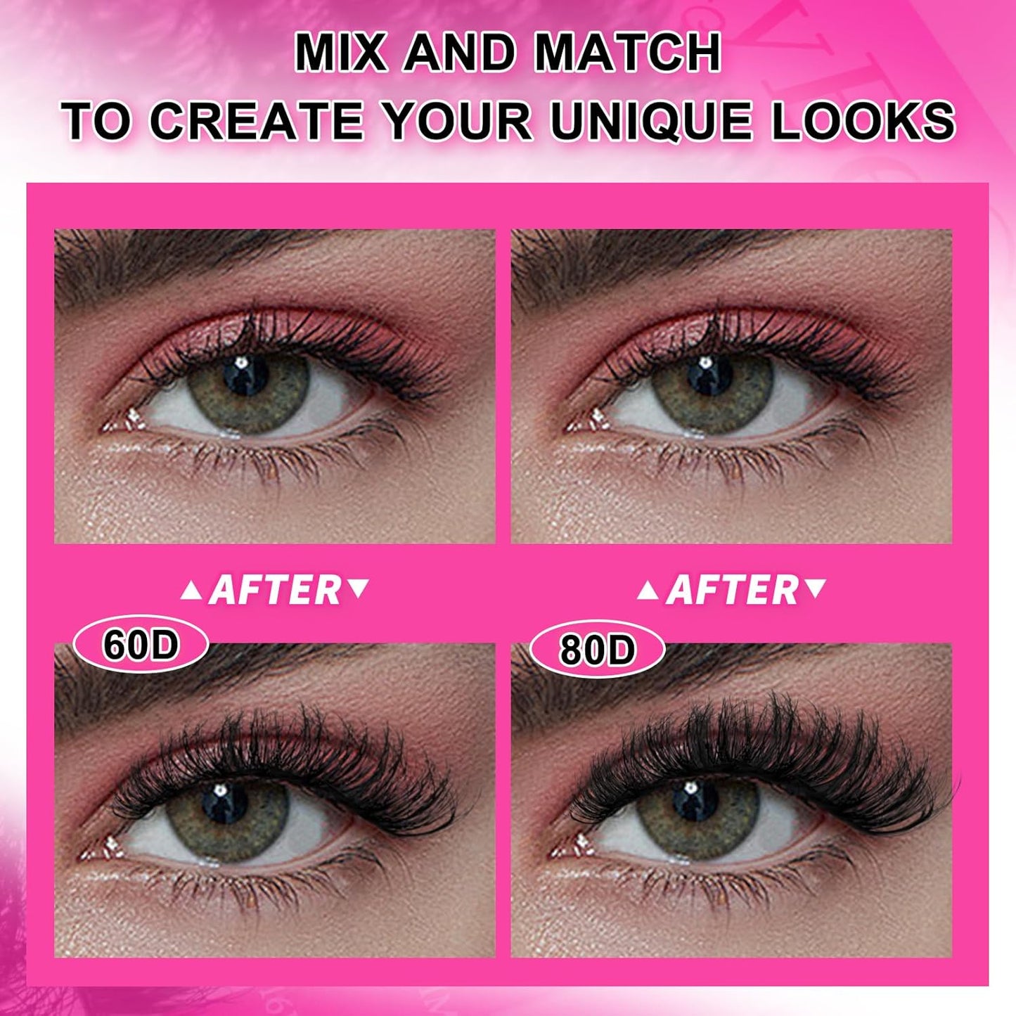 MilyBest Lash Clusters Kit 60D 80D Fluff Cluster Eyelash Extensions