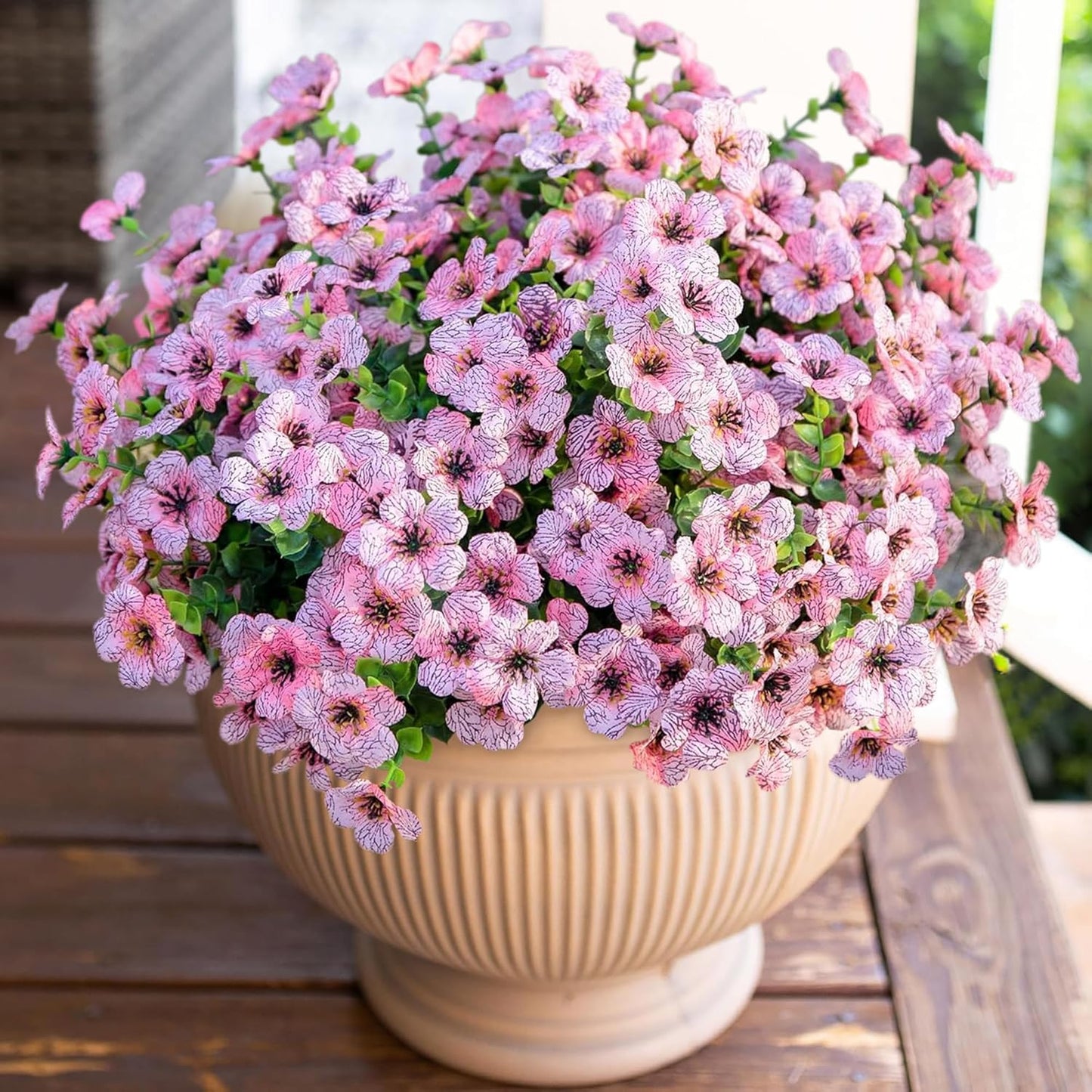HyeFlora Artificial Flowers for Outdoor Indoor Garden Home Decoration, 12 Bundles (Mix Pink Red Purple Yellow)
