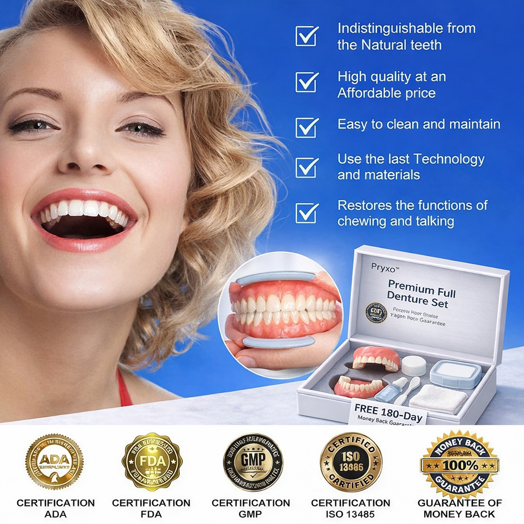 🌎Ends Today: 70% OFF! ⏰ Medical Full Denture with Strong Suctiond🦷Obtain American Dental Association (ADA) Certification