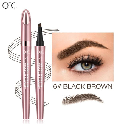 🔥🔥3D Waterproof Microblading Eyebrow Pen 4 Fork Tip Tattoo Pencil