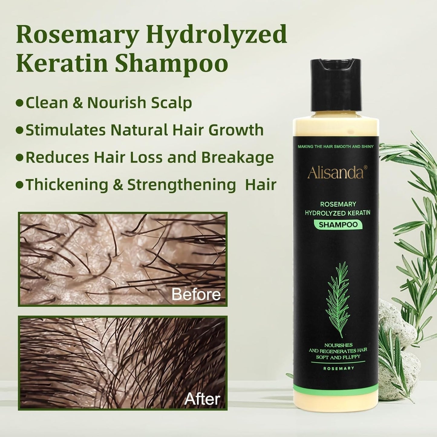 🔥LAST DAY 50% OFF - 🌿Alisanda® Organic Rosemary Hair Growth Shampoo