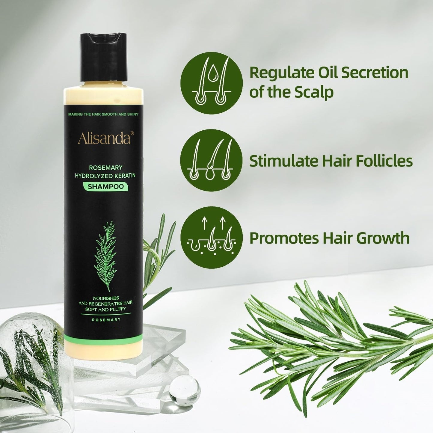🔥LAST DAY 50% OFF - 🌿Alisanda® Organic Rosemary Hair Growth Shampoo