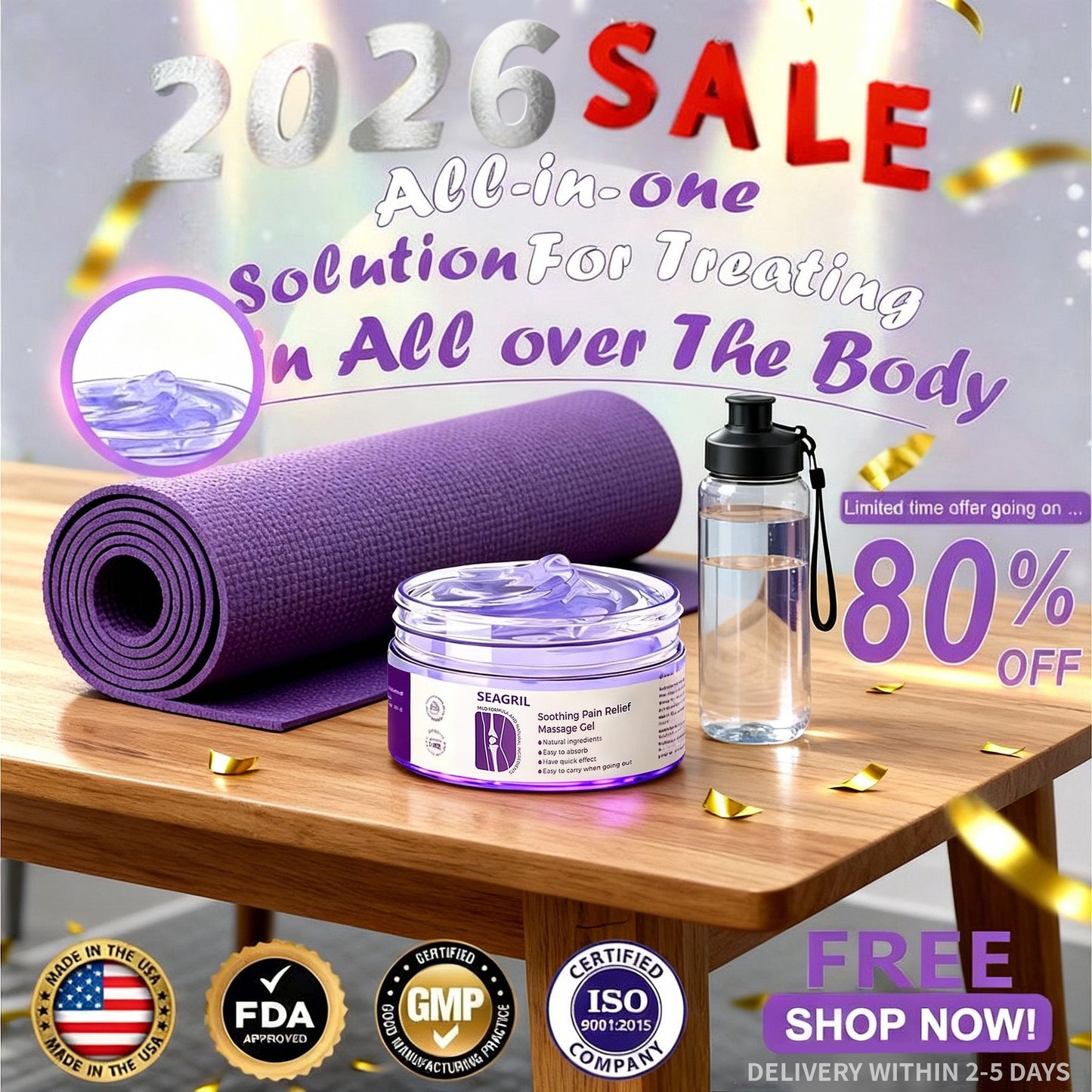 ⏰2026 New Year Special Offer🔥: SEAGRIL™ Turmeric Emu Oil Arthritis Relief and Pain Relief Massage Gel👨‍⚕️ Certified by the American Osteopathic Association (AOA)