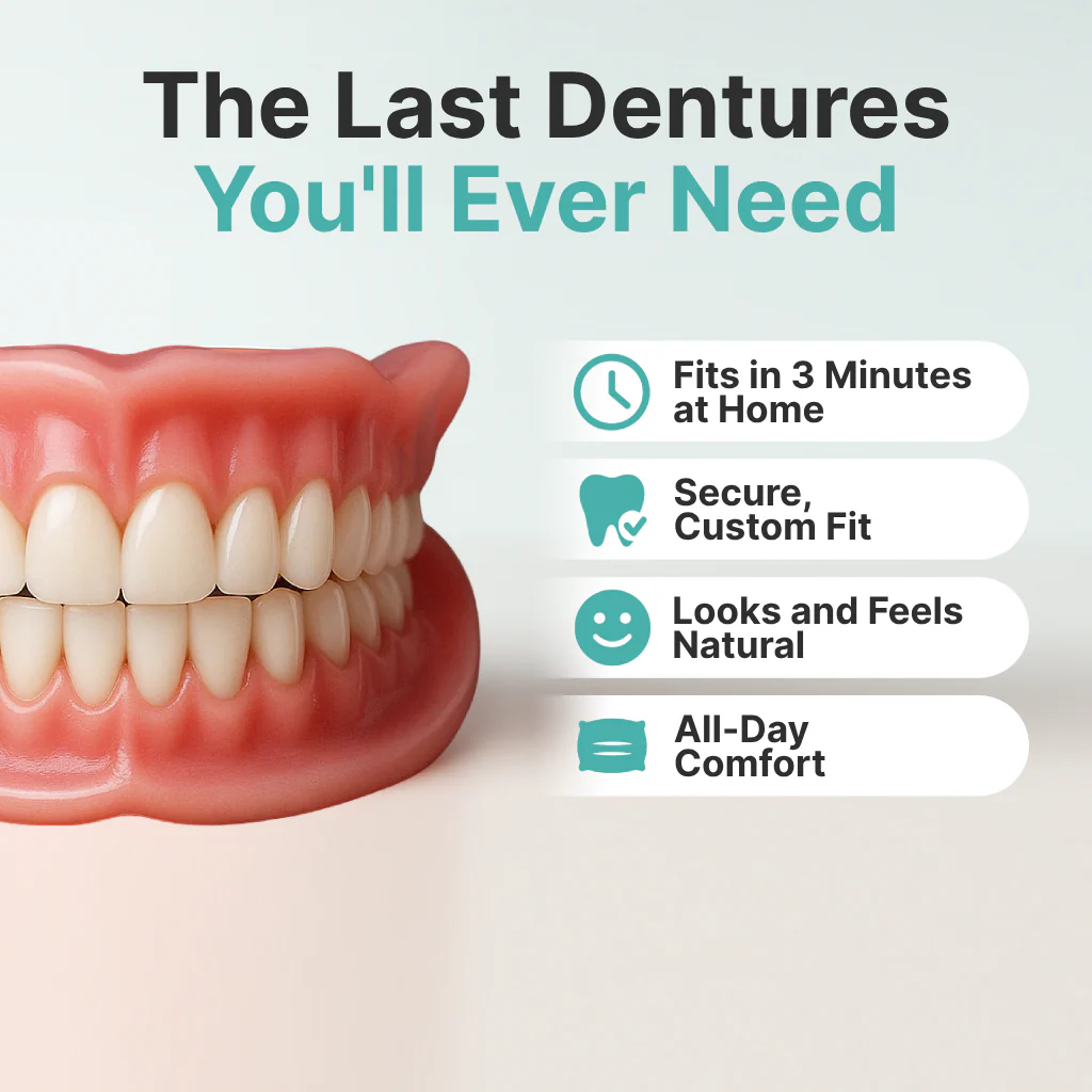 🌎Ends Today: 70% OFF! ⏰ Medical Full Denture with Strong Suctiond🦷Obtain American Dental Association (ADA) Certification