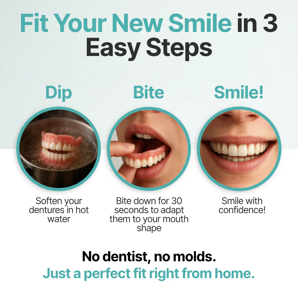 🌎Ends Today: 70% OFF! ⏰ Medical Full Denture with Strong Suctiond🦷Obtain American Dental Association (ADA) Certification