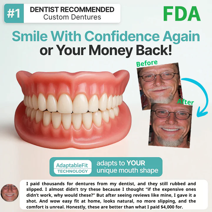 🌎Ends Today: 70% OFF! ⏰ Medical Full Denture with Strong Suctiond🦷Obtain American Dental Association (ADA) Certification