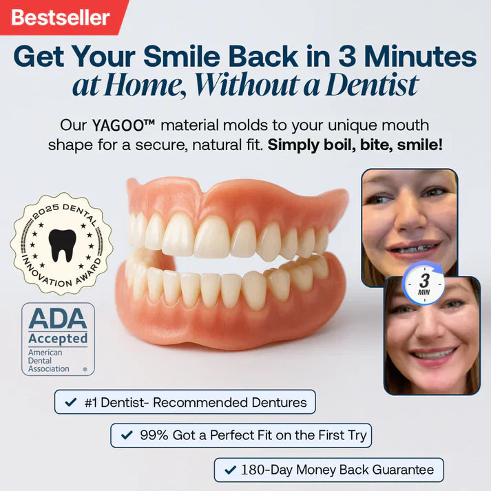 🌎Ends Today: 70% OFF! ⏰ Medical Full Denture with Strong Suctiond🦷Obtain American Dental Association (ADA) Certification